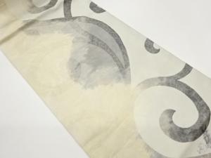 曲線模様織出し名古屋帯